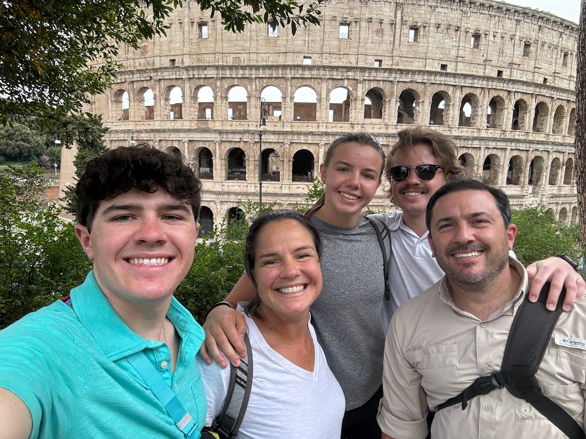 Family at the Colosseum